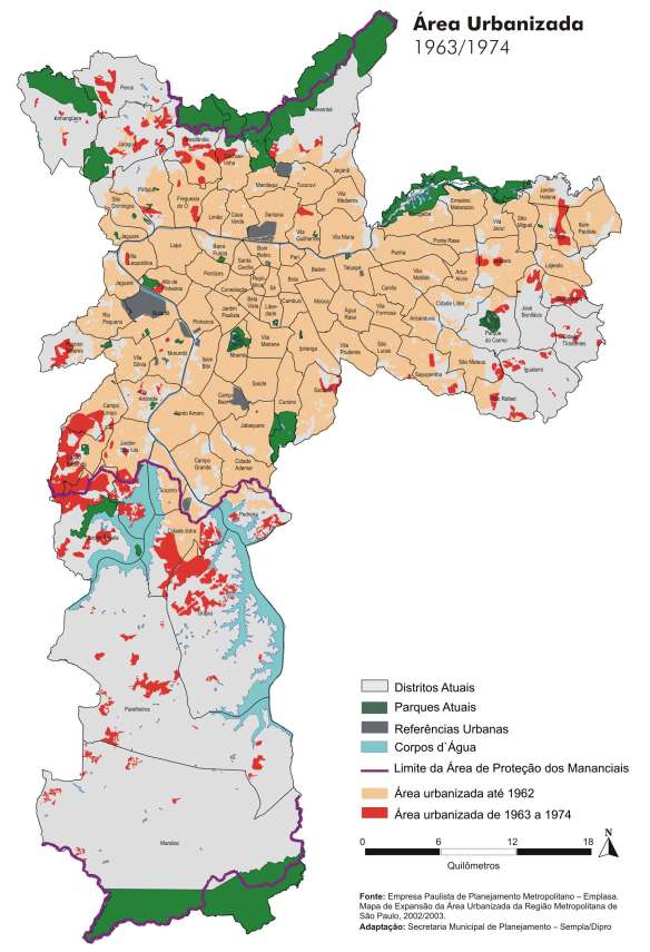 Área Urbanizada 1963/1974